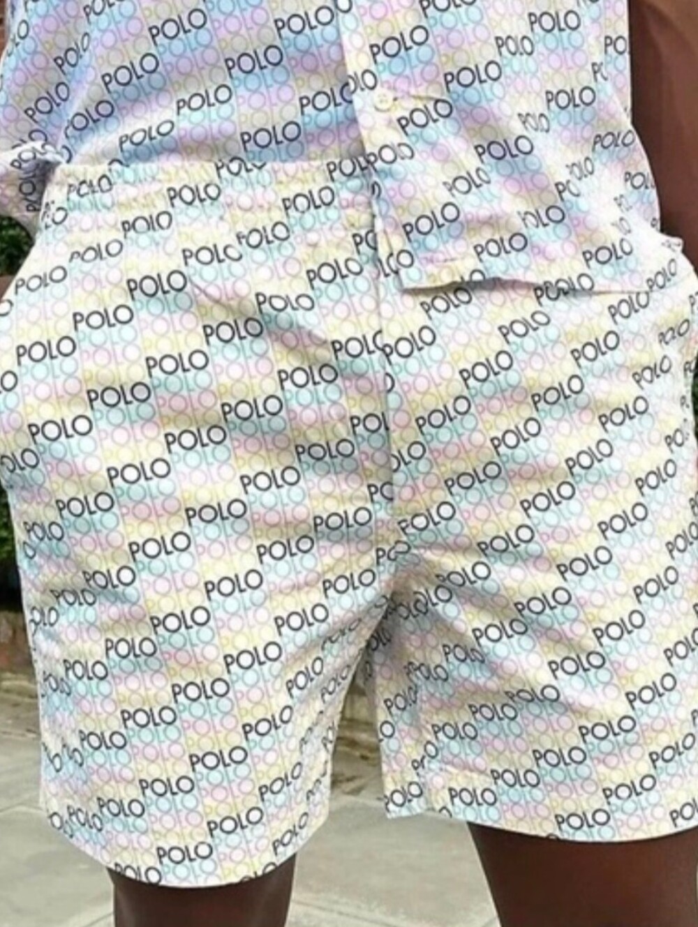 Polo Ralph Lauren Prepster Flat Short All Over Polo Spellout  Print Size XL 6"